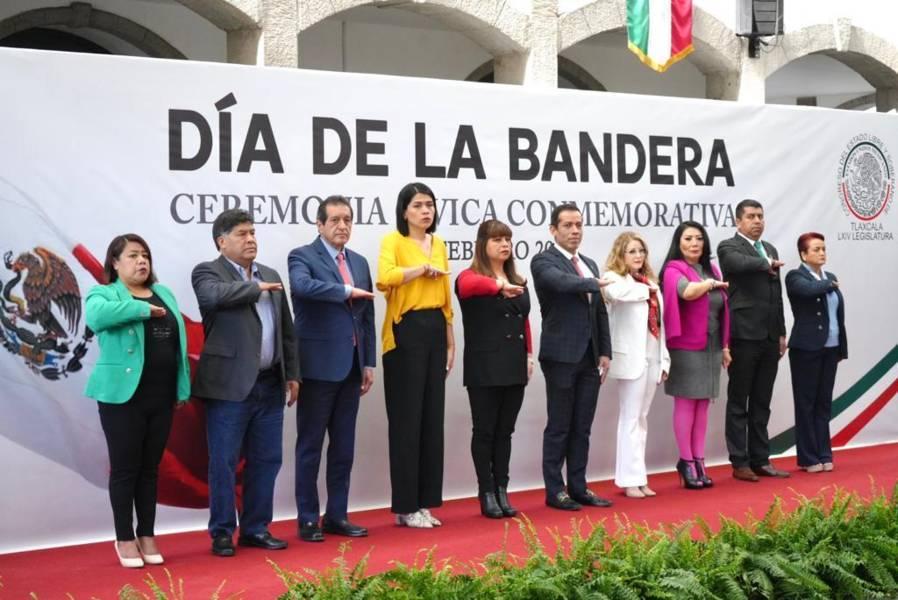 LXIV legislatura conmemora Día de la Bandera con acto cívico