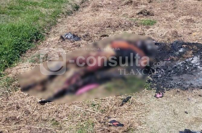 Encuentran cadáver calcinado en el municipio de Nativitas