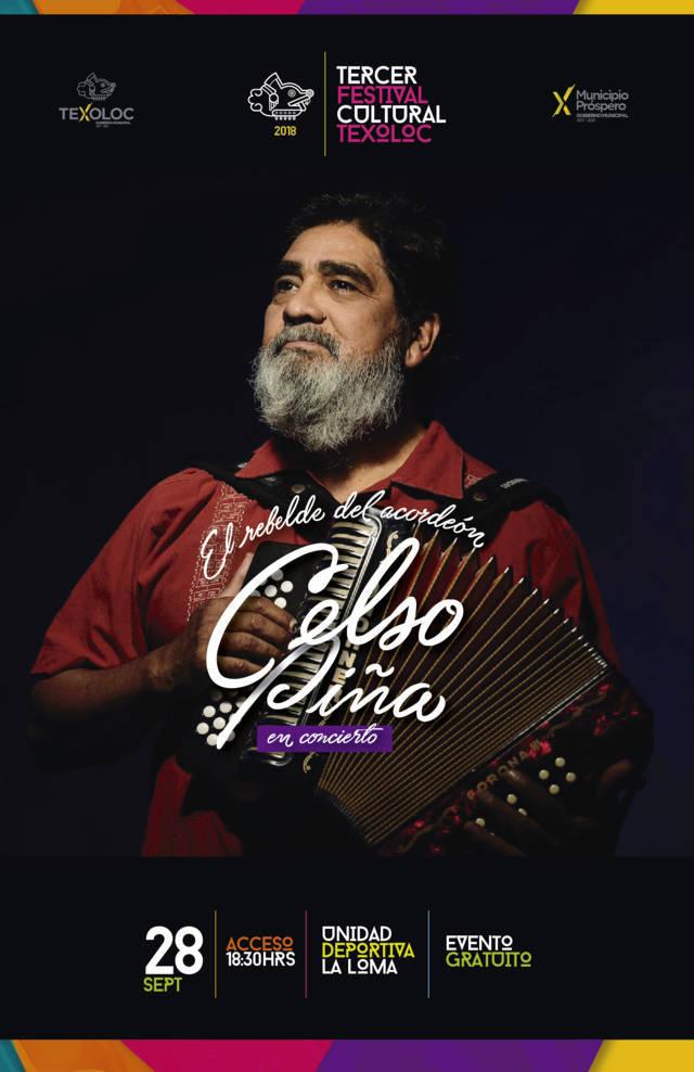 Celso Piña en el Tercer Festival Cultural de Texoloc 