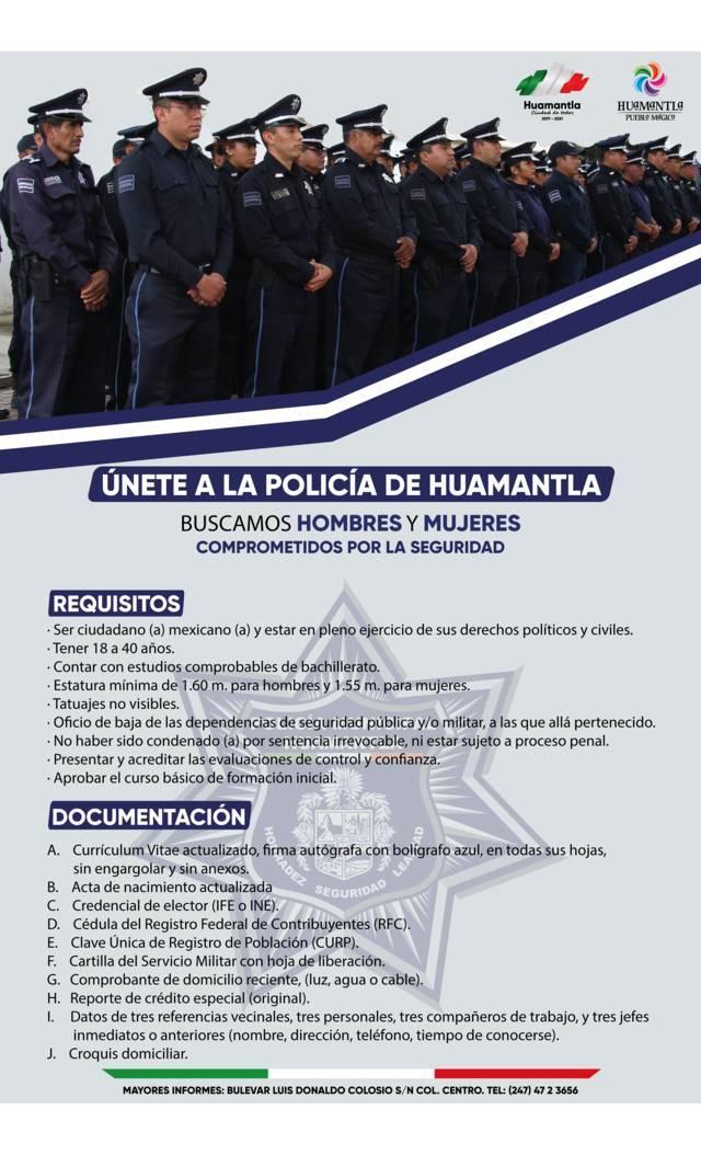 Continúa el reclutamiento de personal que quieran formarte de la policía municipal