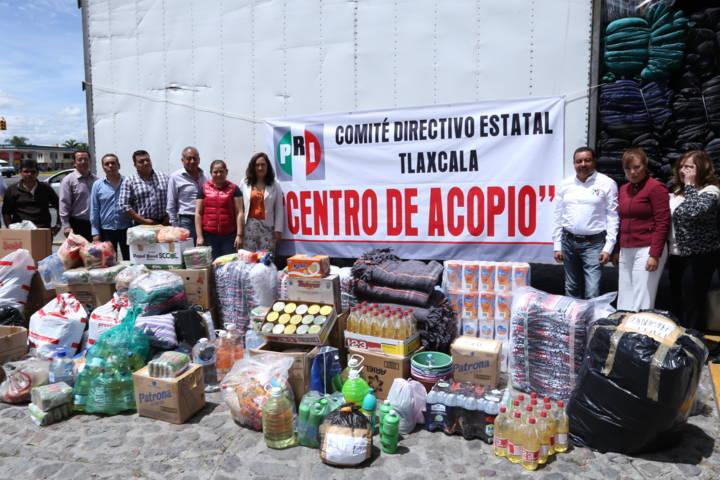 PRI Tlaxcala apoya a familias damnificadas por sismo
