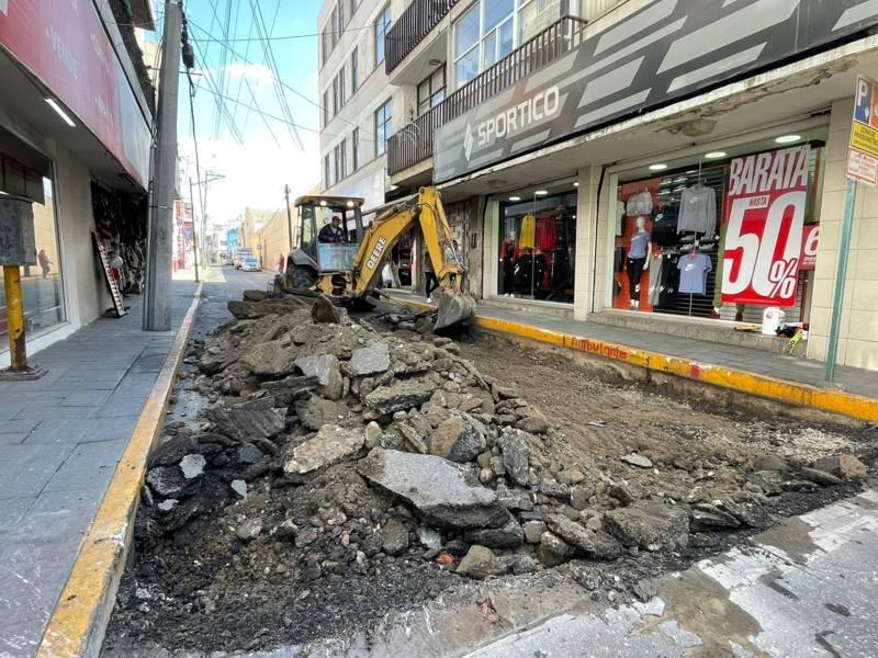 Arranca Ayuntamiento de Chiautempan obras de rehabilitación de calles con pavimento hidráulico y drenaje sanitario