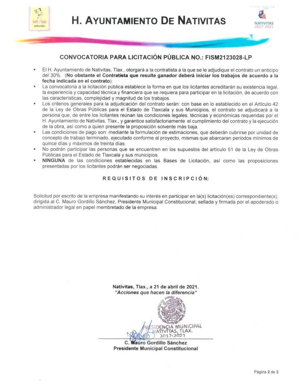El Ayuntamiento de Nativitas lanza licitación para la rehabilitación de pavimento