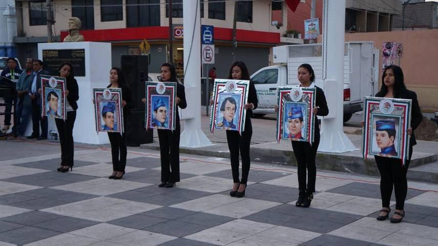 Conmemoran el 170 Aniversario de la gesta heroica de niños héroes en San Pablo del Monte
