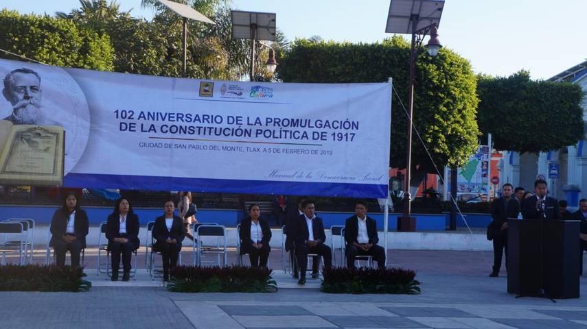 Ayuntamiento de SPM conmemora el CII Aniversario de la Promulgación de la Constitución 