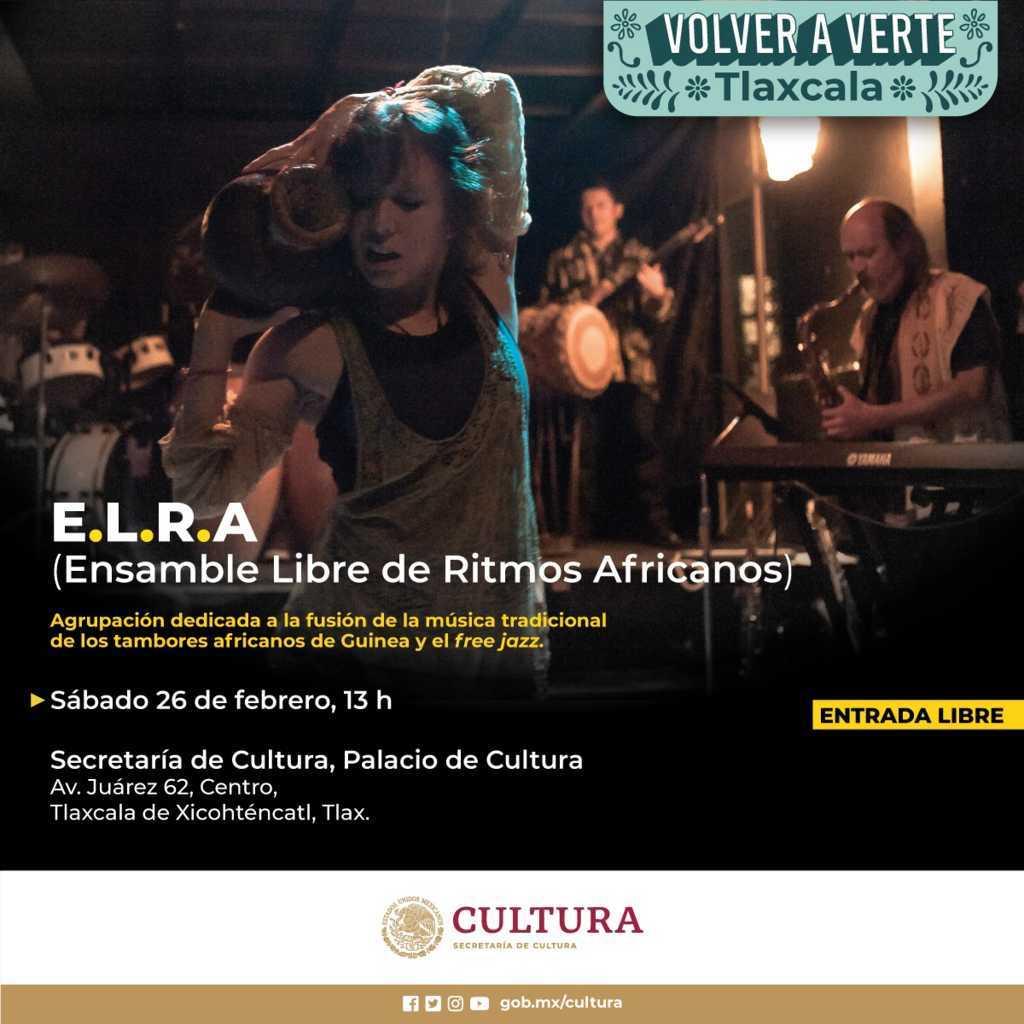 El Ensamble Libre de Ritmos Africanos llenará de jazz el Palacio de Cultura de Tlaxcala 