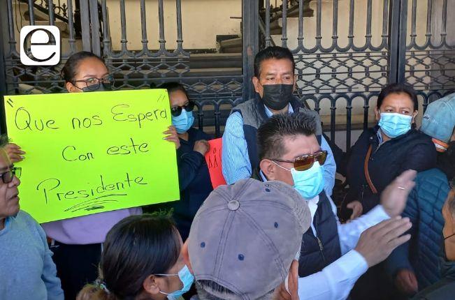 Autoridades de San Pablo del Monte atienden peticiones de grupo inconforme