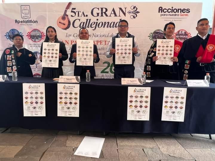Presentan la Quinta Callejonada y el Primer Certamen de Tunas en Apetatitlán 