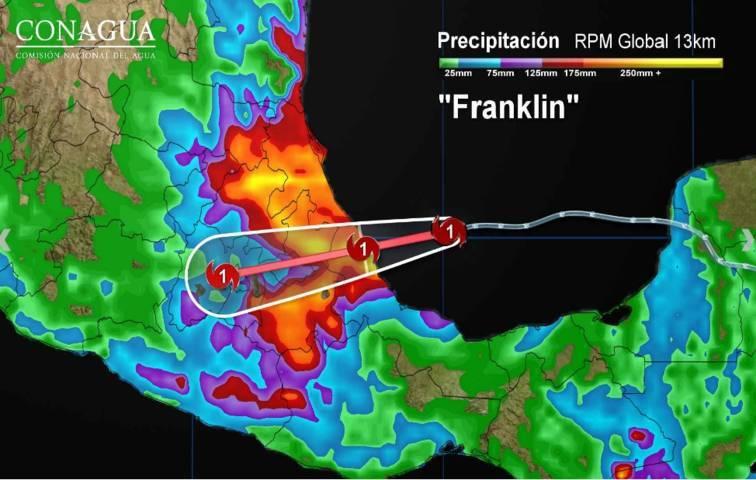 Coordina Protección Civil de Tlaxcala acciones preventivas por Huracán "Franklin"