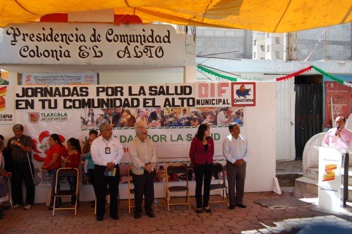 Jornadas por tu salud en la Colonia El Alto de Chiautempan