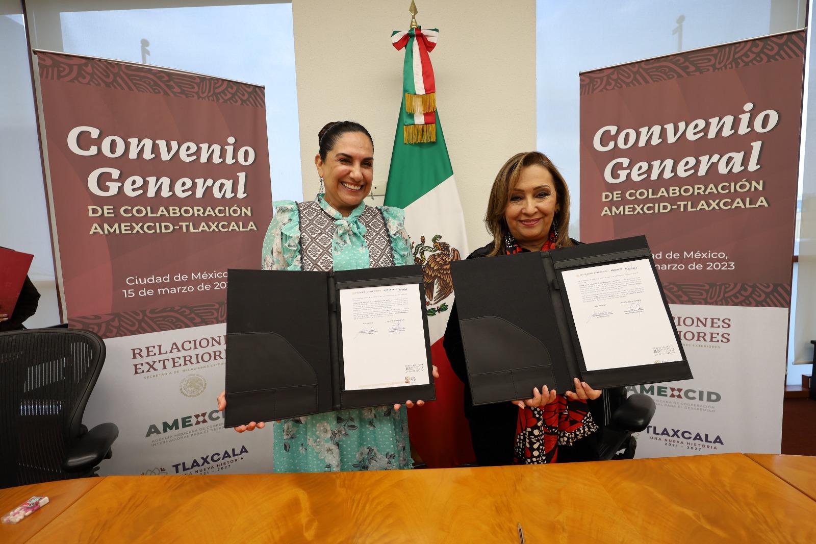 Firmó Gobernadora Lorena Cuéllar convenio de colaboración con AMEXCID