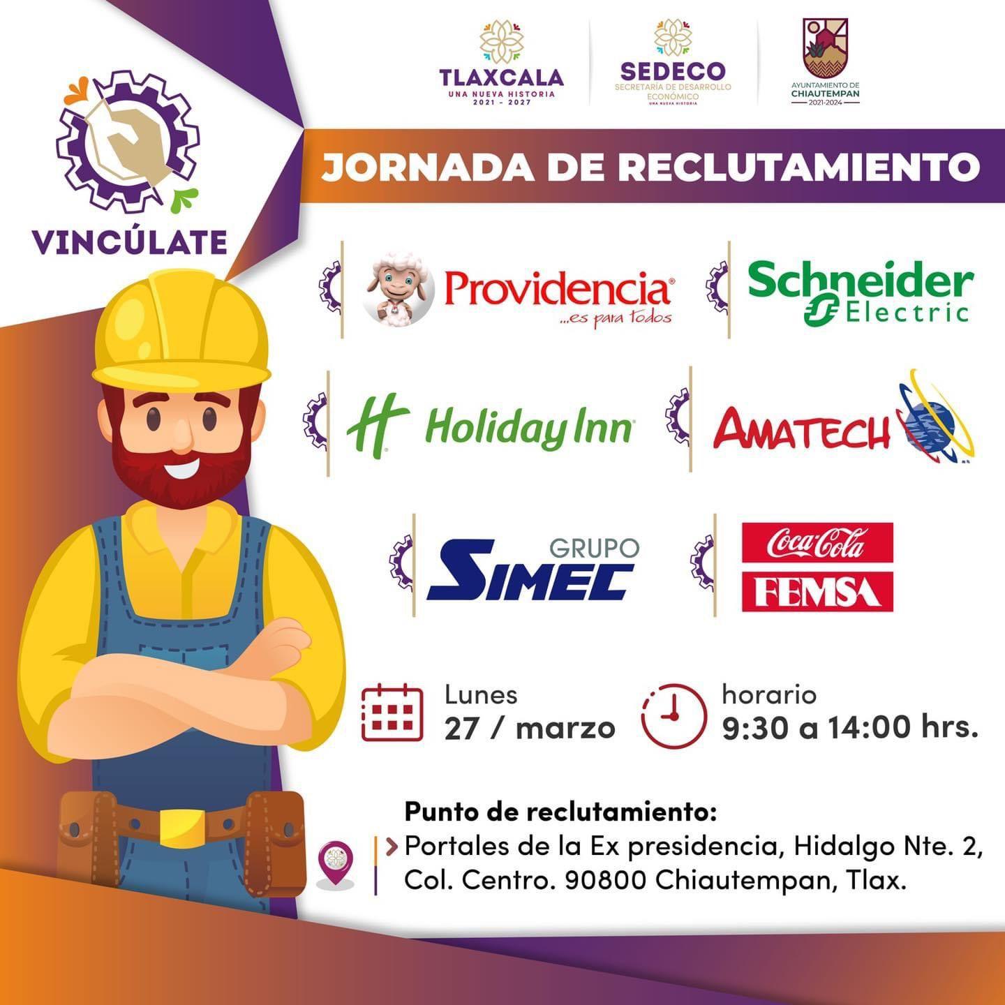 Invita Ayuntamiento de Chiautempan a Jornada de reclutamiento