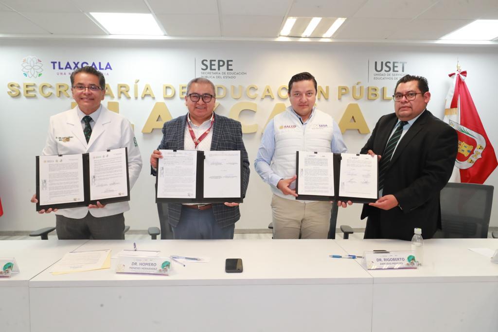 Signan convenio de colaboración SEPE y Sector Salud para atender a niños hospitalizados