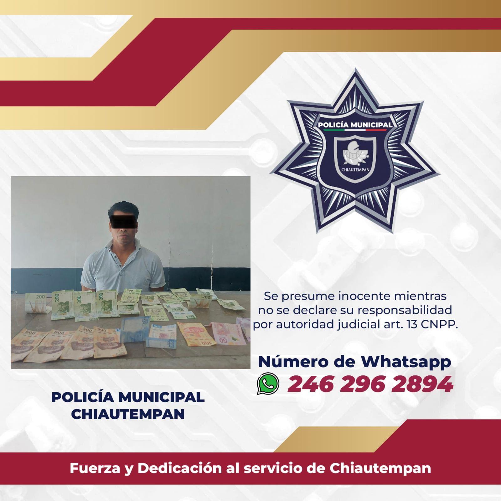 Detiene Policía de Chiautempan a sujetos por cohecho y cobro extrajudicial ilegal; dos son Colombianos
