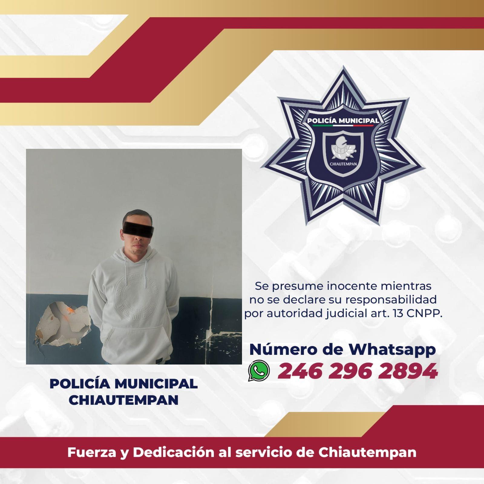 Detiene Policía de Chiautempan a otro Colombiano por cohecho y amenazas
