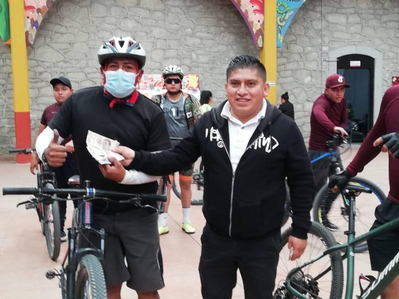Impulsan el deporte en Xaltocan a través de una rodada ciclista 