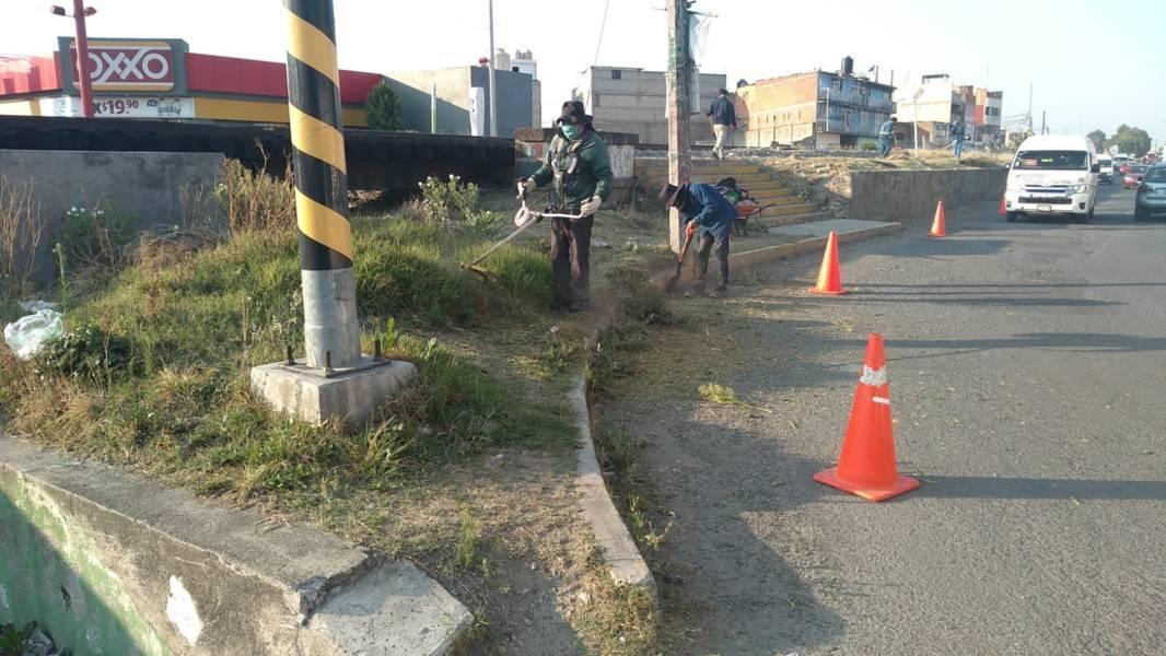 Importante, rehabilitan zona de la avenida Ferrocarriles en Chiautempan