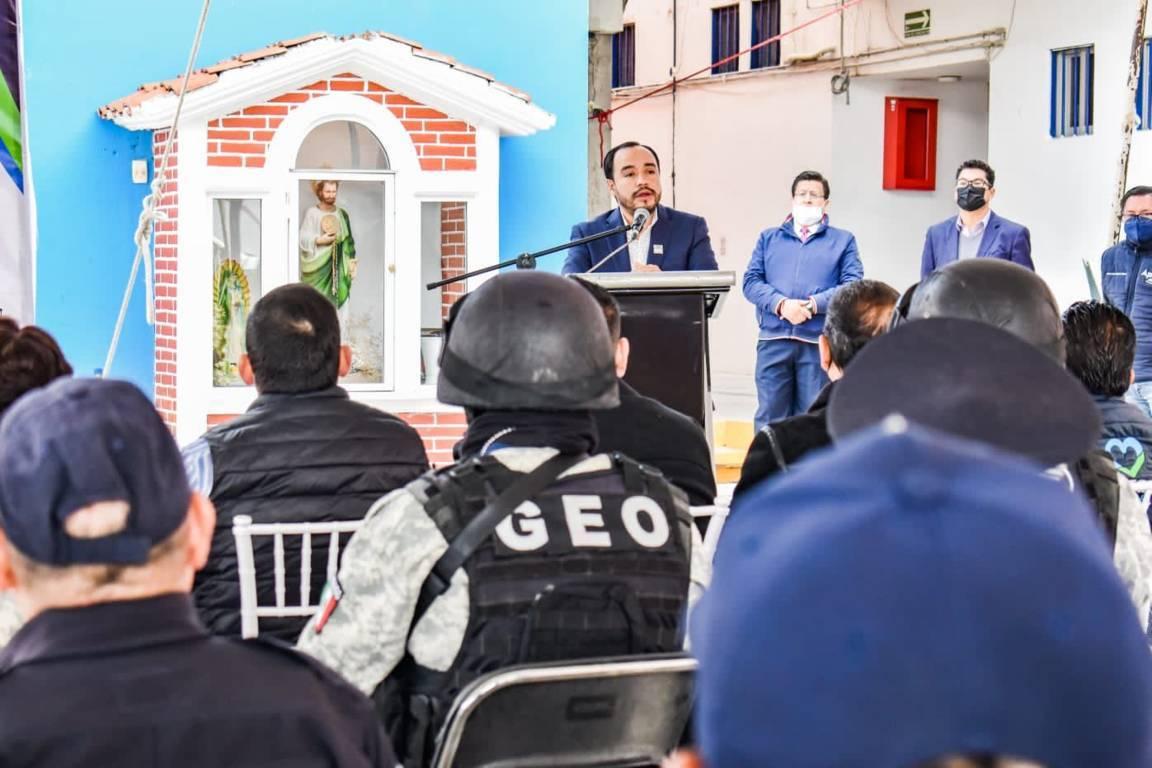 Policía equipada para mejores resultados, resalta alcalde de Apizaco