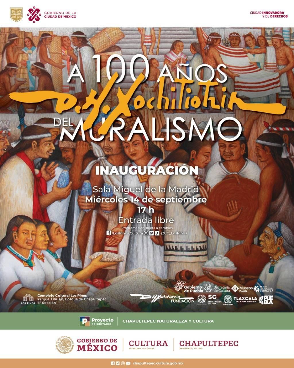 Inaugurarán exposición “Xochitiotzin. a cien años del muralismo”