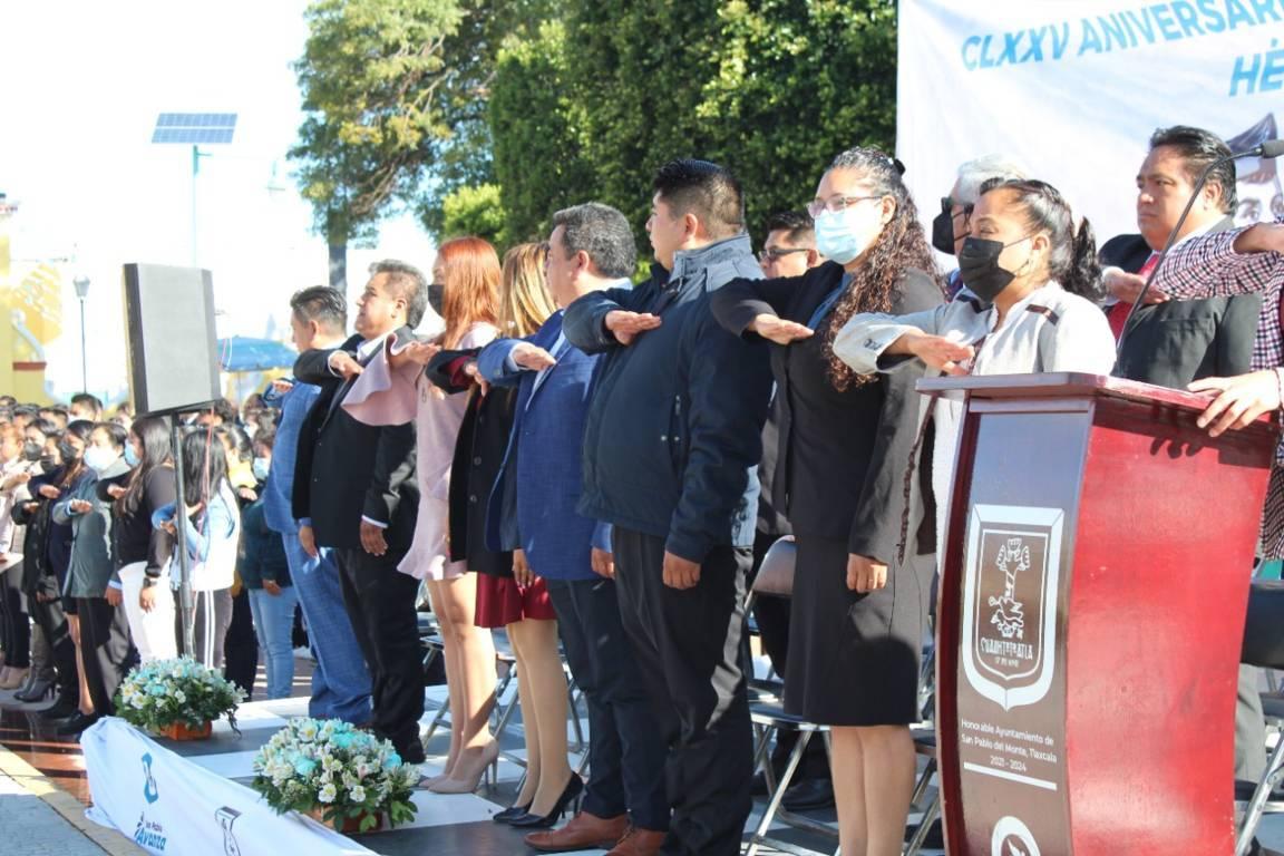 Niños Héroes son ejemplo de lucha y orgullo: alcalde San Pablo del Monte 