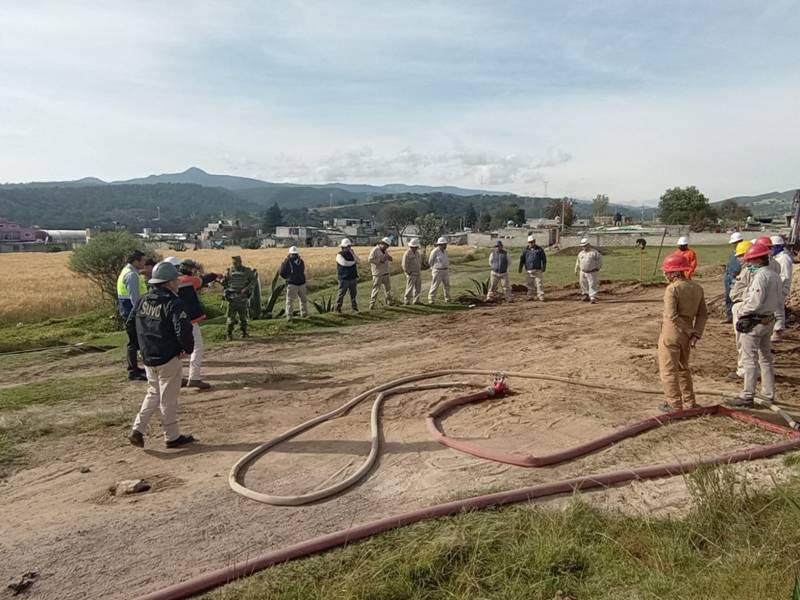 Activa CEPC protocolos de seguridad en toma clandestina de gas en Calpulalpan