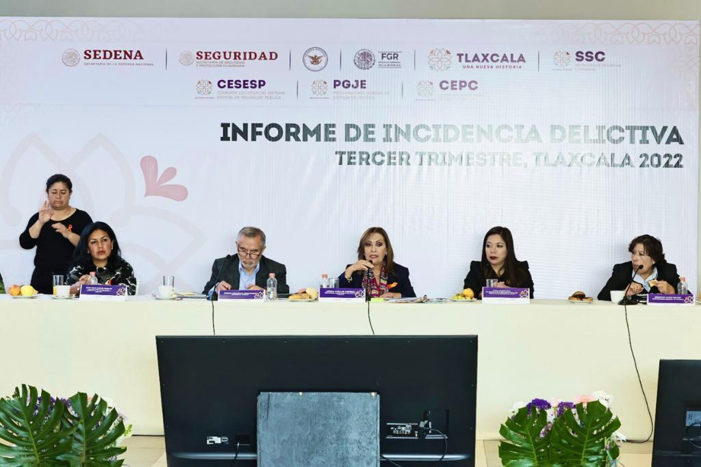 Tlaxcala es por quinto mes consecutivo el estado más seguro del país: Lorena Cuéllar  