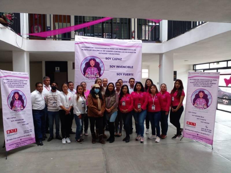 Combate CJM violencia de género en Totolac, Panotla y Sanctórum 