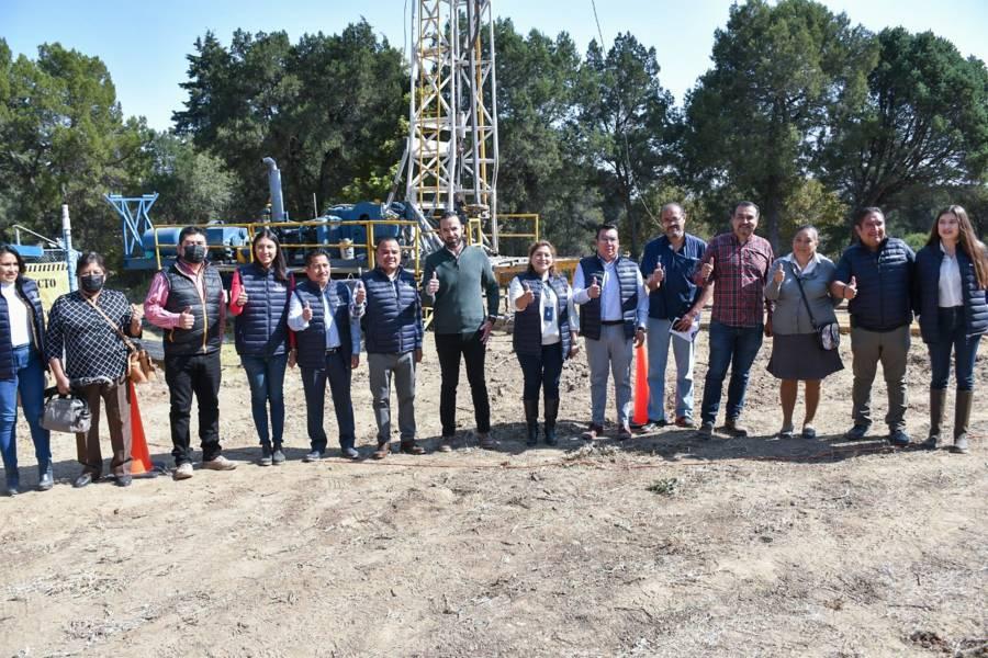 Inician trabajos de Perforación del Pozo de Agua Potable en San Matías Tepetomatitlán