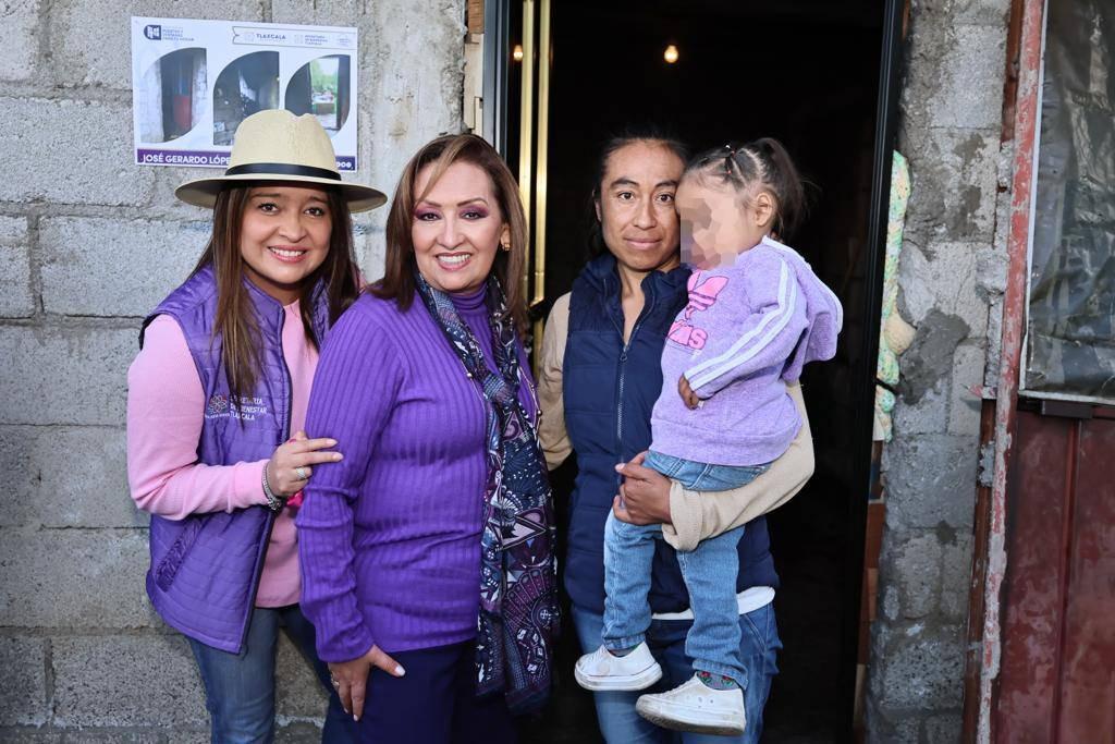 Supervisó Lorena Cuéllar “programa puertas y ventanas para tu hogar” en Tlaxco