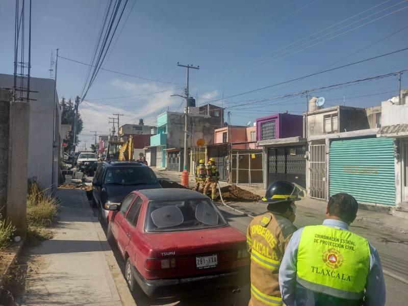Activa CEPC protocolos de seguridad por fuga de gas en la colonia La Joya