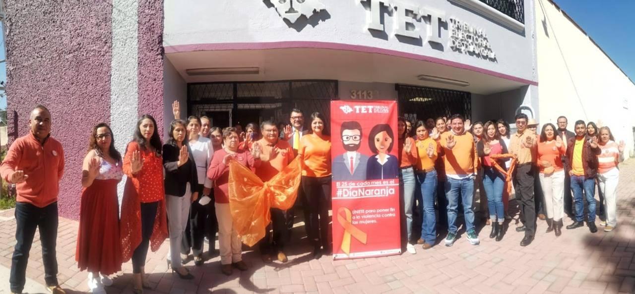 El TET se pinta de naranja y refrenda compromiso para erradicar la violencia hacia las mujeres