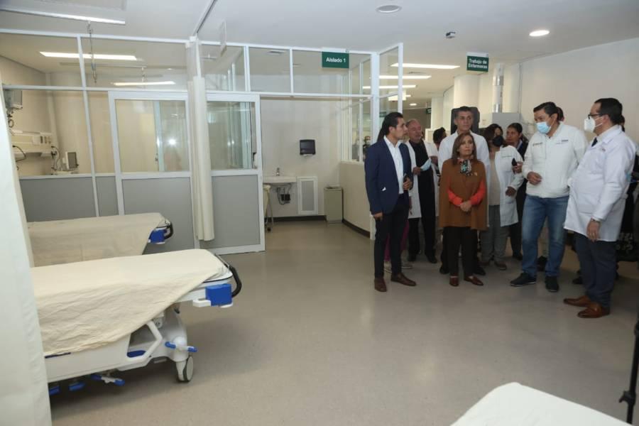 Verificó Gobernadora Lorena Cuéllar avances del plan de contingencia en el Hospital “Lic. Anselmo Cervantes Hernández” 