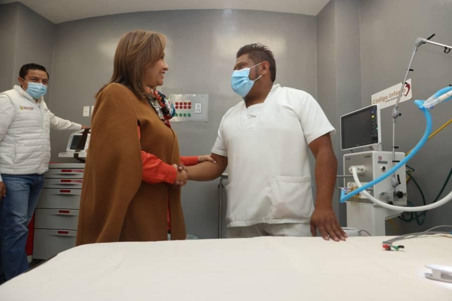 Verificó Gobernadora Lorena Cuéllar avances del plan de contingencia en el Hospital “Lic. Anselmo Cervantes Hernández” 