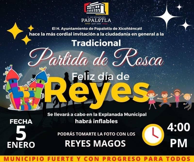 Habrá rosca de Reyes en Papalotla a partir de la 16 horas 