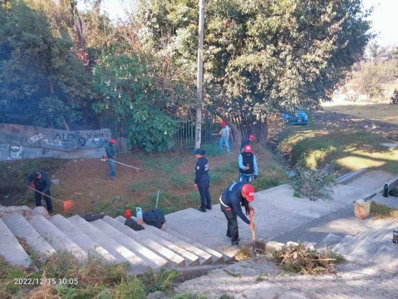 Ayuntamiento de Apetatitlán realizó la limpieza y acondicionamiento del paraje “los lavaderos”