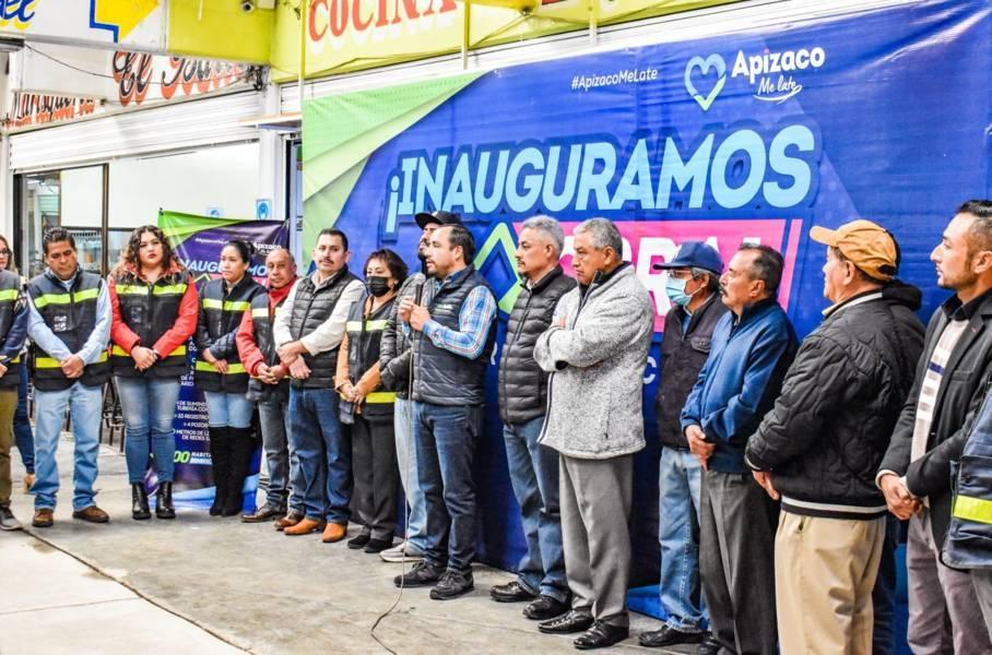 Gobierno de Apizaco rehabilita drenaje del  Mercado 12 de Mayo 