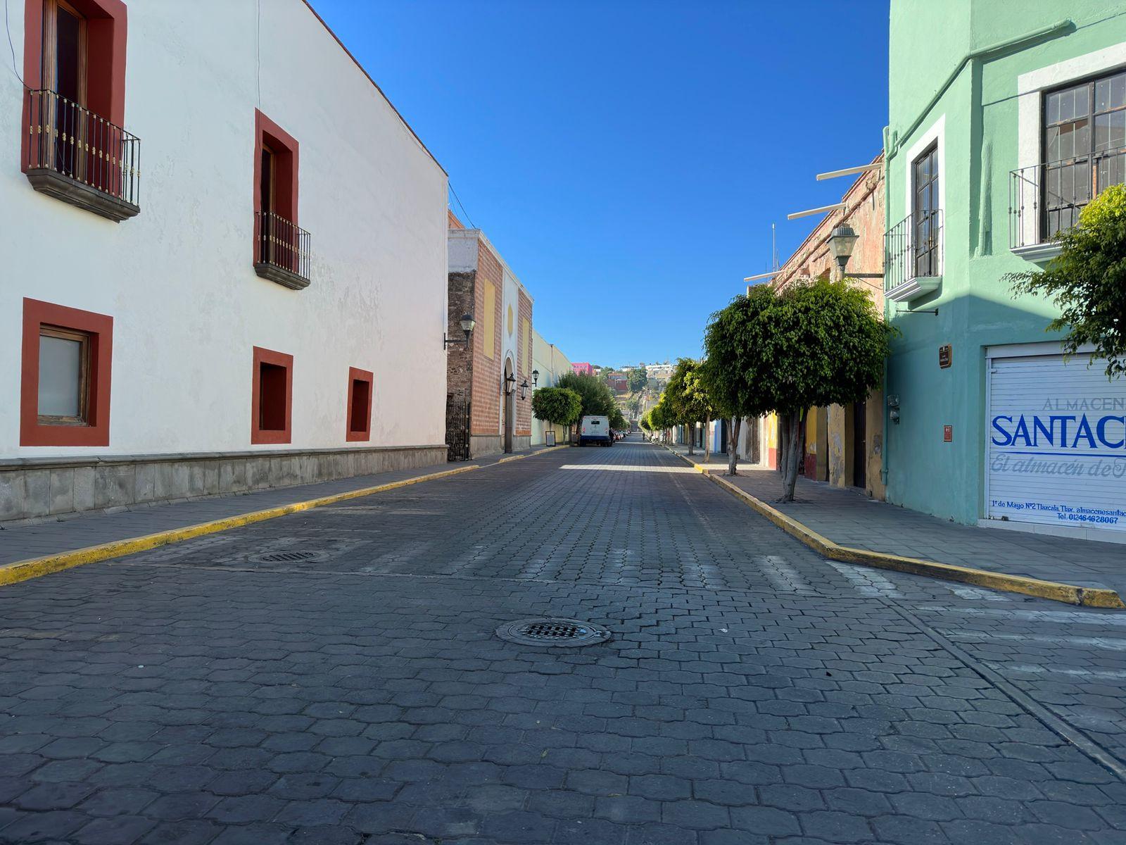 Calles vacías por día asueto en la capital tlaxcalteca 