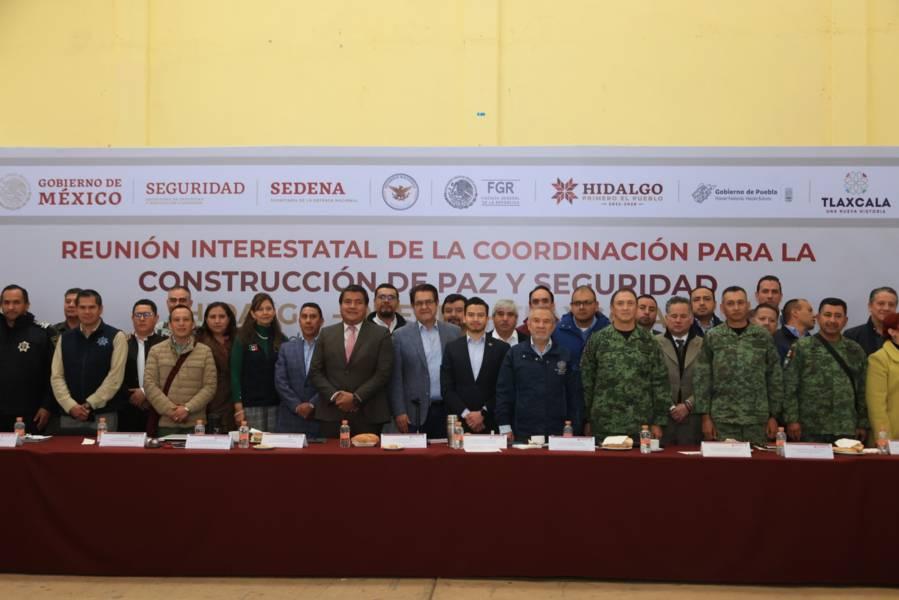 Hidalgo, Puebla y Tlaxcala acordaron trabajo para combatir delitos en zonas limítrofes