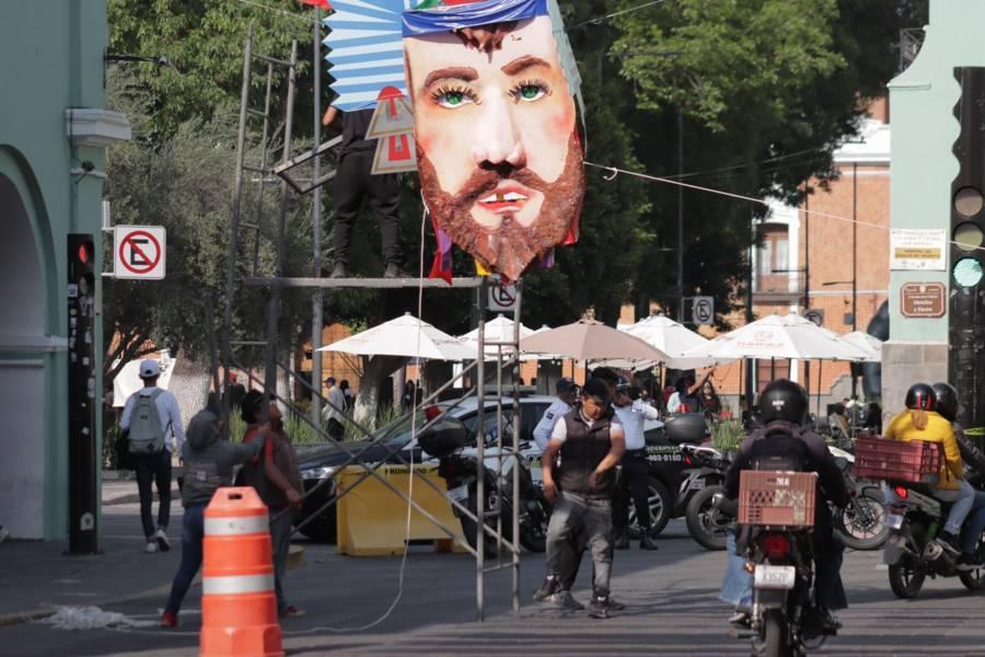 Alistan avenida Independencia con adornos para el carnaval de Tlaxcala  