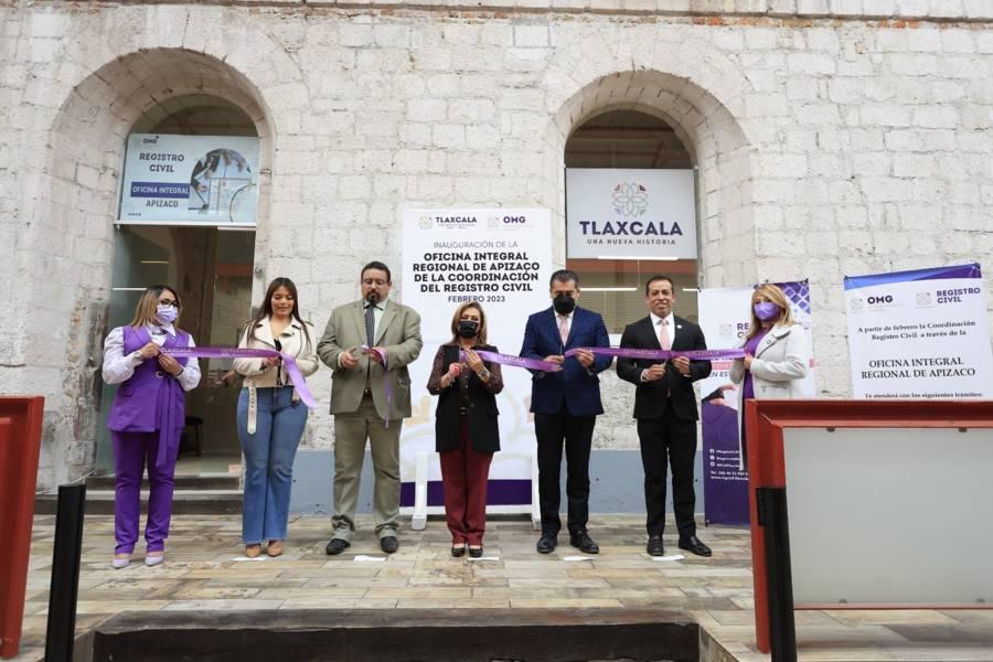 Inauguró Gobernadora oficina regional del registro civil en Apizaco