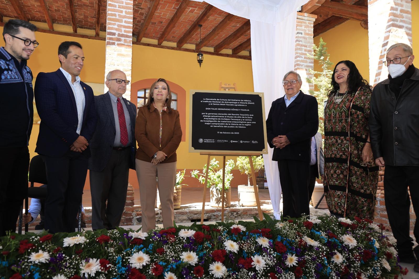 Atestiguó Gobernadora Lorena Cuéllar donación del Rancho Tequixtla al INAH 