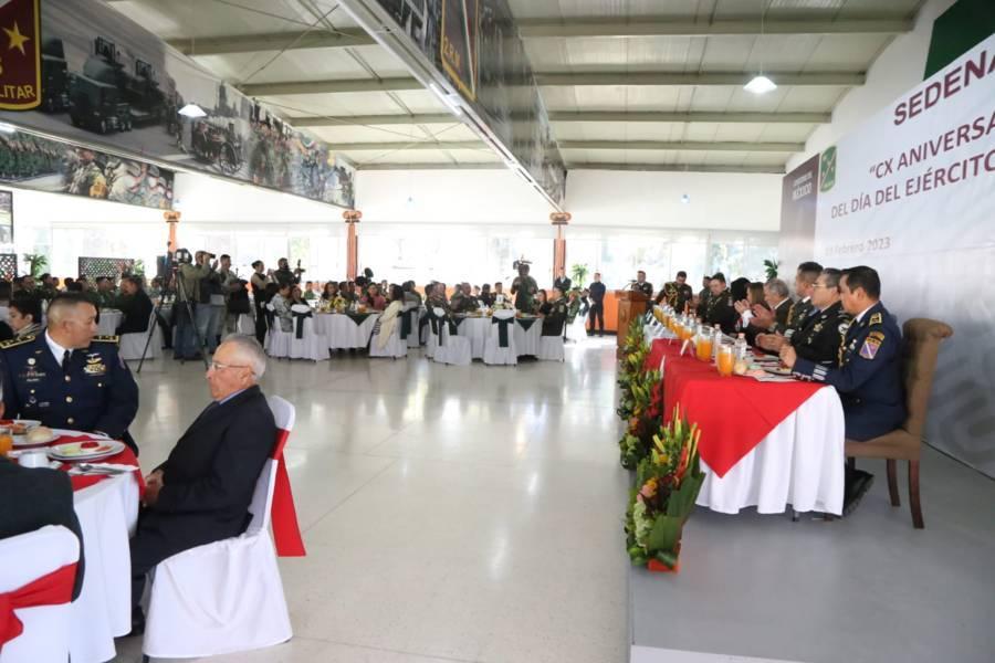 Celebran el Día del Ejército Mexicano en Tlaxcala 