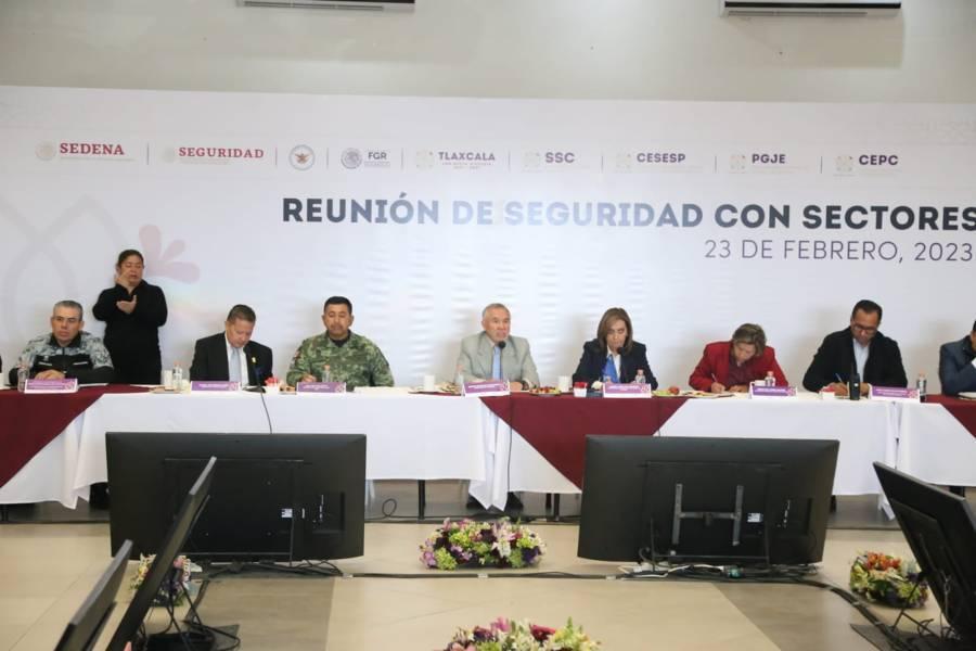 Encabeza Gobernadora Reunión de Seguridad en Tlaxcala 