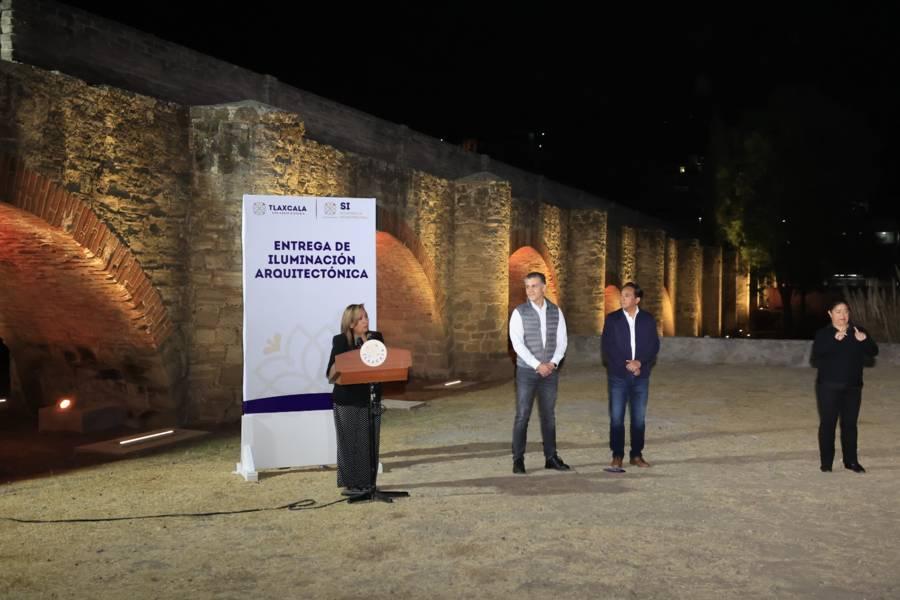 Inauguró Gobernadora obras de iluminación en la capital del estado