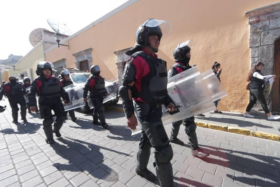 Inicia operativo de la policía estatal en el centro histórico de Tlaxcala 