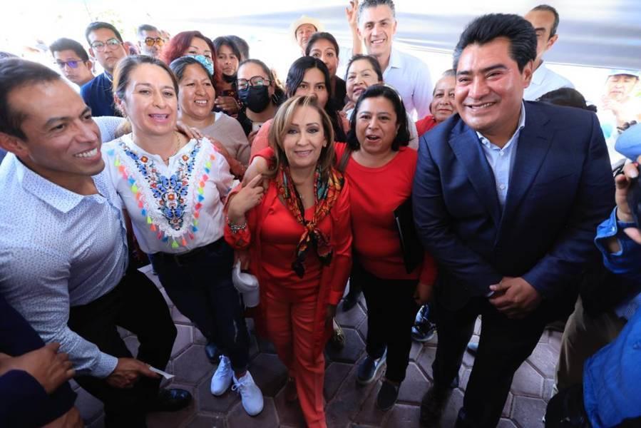 Gobernadora entregó obras de pavimentación en Zacatelco
