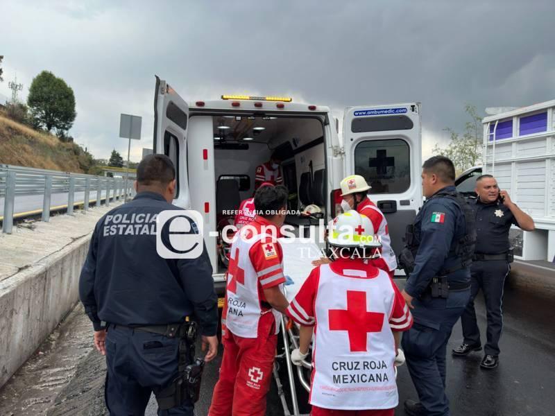 Accidente vial en la carretera Tlaxcala-apizaco 