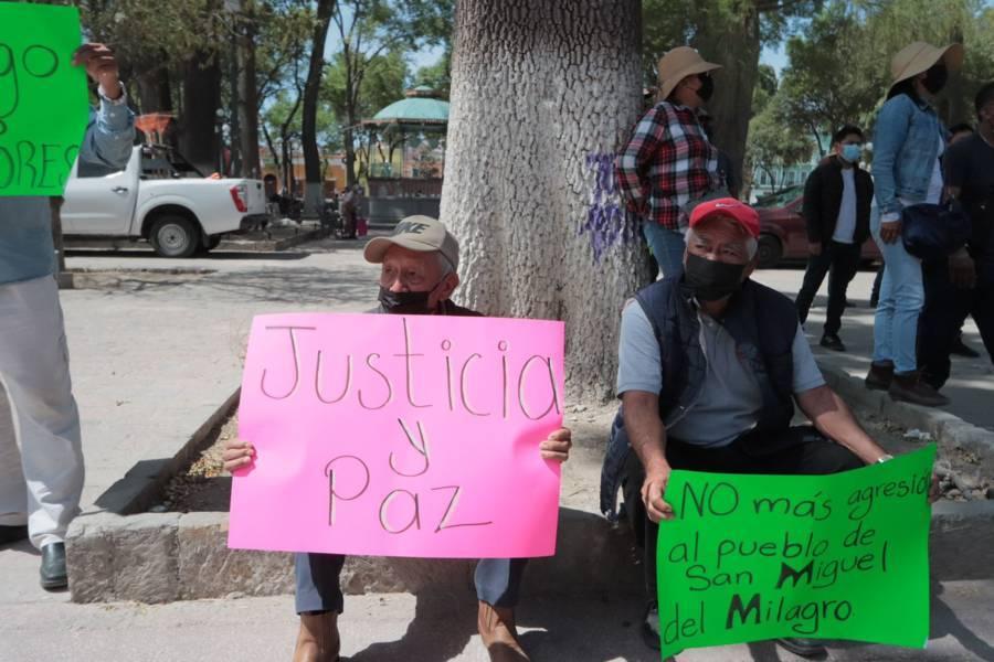 Se manifiestan pobladores de Nativitas  para que cese la violencia en su demarcación 