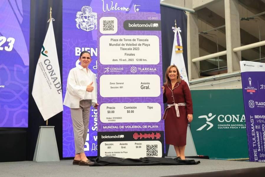 Presentaron Conade y Gobierno del Estado oficialmente el campeonato mundial de Voleibol de Playa Tlaxcala 2023