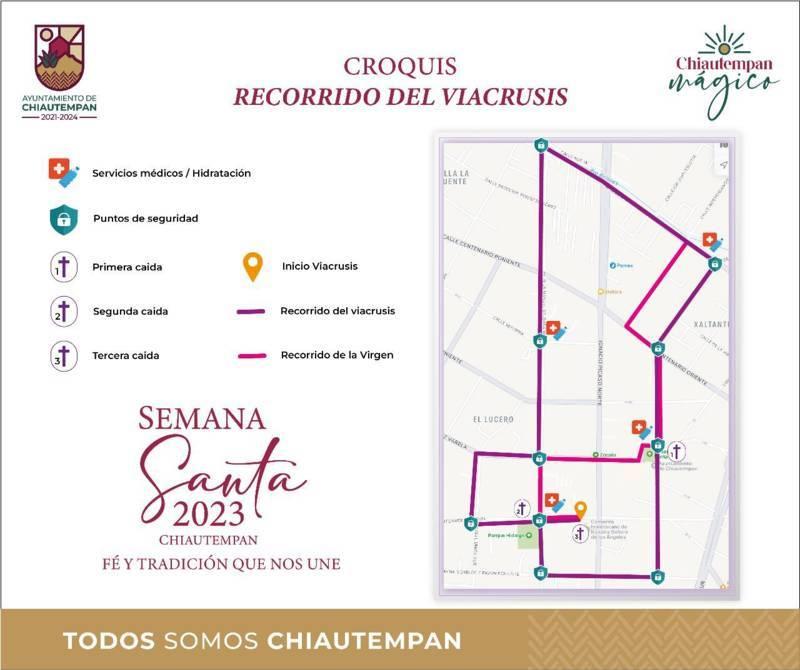 Anuncia Ayuntamiento de Chiautempan cierre de vialidades por procesión de “Viernes Santo”